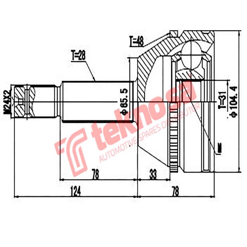 Outer Cv Joint Ford Transit 330 2011-2014 2.2Tdci Fd3017A