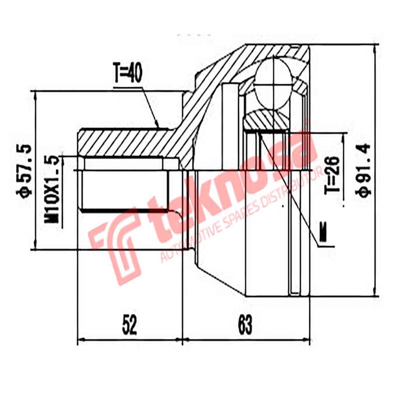 Outer Cv Joint Volvo S60 2000-2010 S80 2006- V60 201- V70 2007- Fd3013
