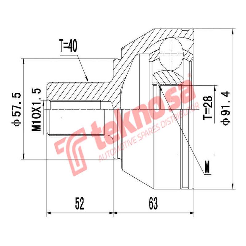 Outer Cv Joint Volvo S60 2000-2010 S80 2006- V60 201- V70 2007- Fd3020