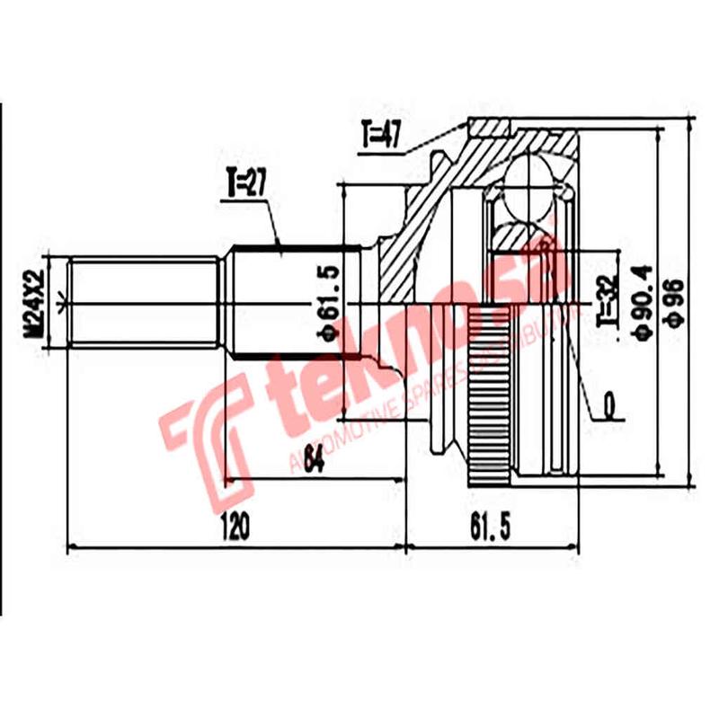 Outer Cv Joint Chev Cruze 1.4 2013- 1.6 2009- 1.8 2009- 2.0D Cadillac Seville Gm3011A