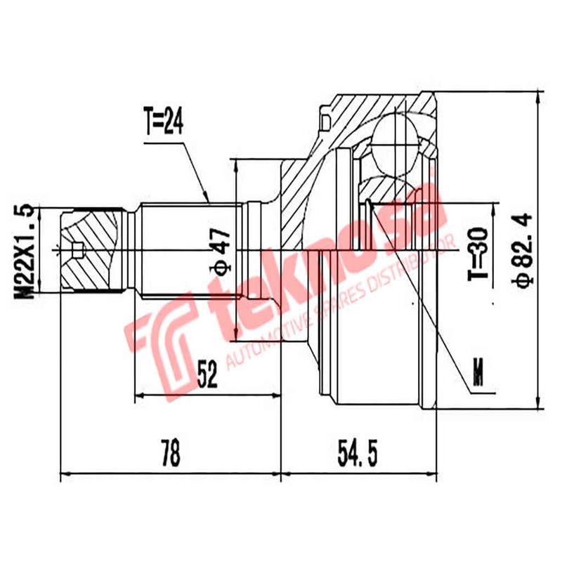 Outer Cv Joint Honda Prelude Mk Iii 1984-1987 1.8 Et2 HO5915