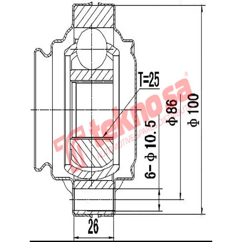 Inner Cv Joint Bmw X5 E53 2000-2006 3.0I M54 4.4I N62 4.6Is M62 Bm4003