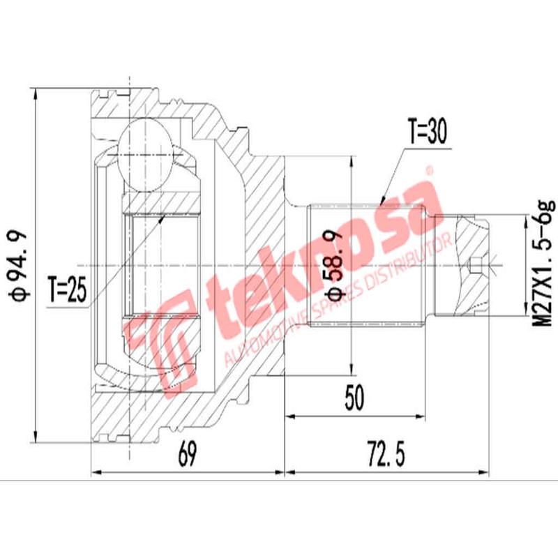 Outer Cv Joint Bmw E90 E91 E92 325I 330I 2004-2013 Bm3007