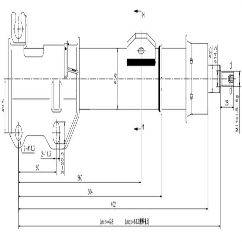 Front Shock Absorber Gas Left or Right for Mercedes Vito W447 (9270621)