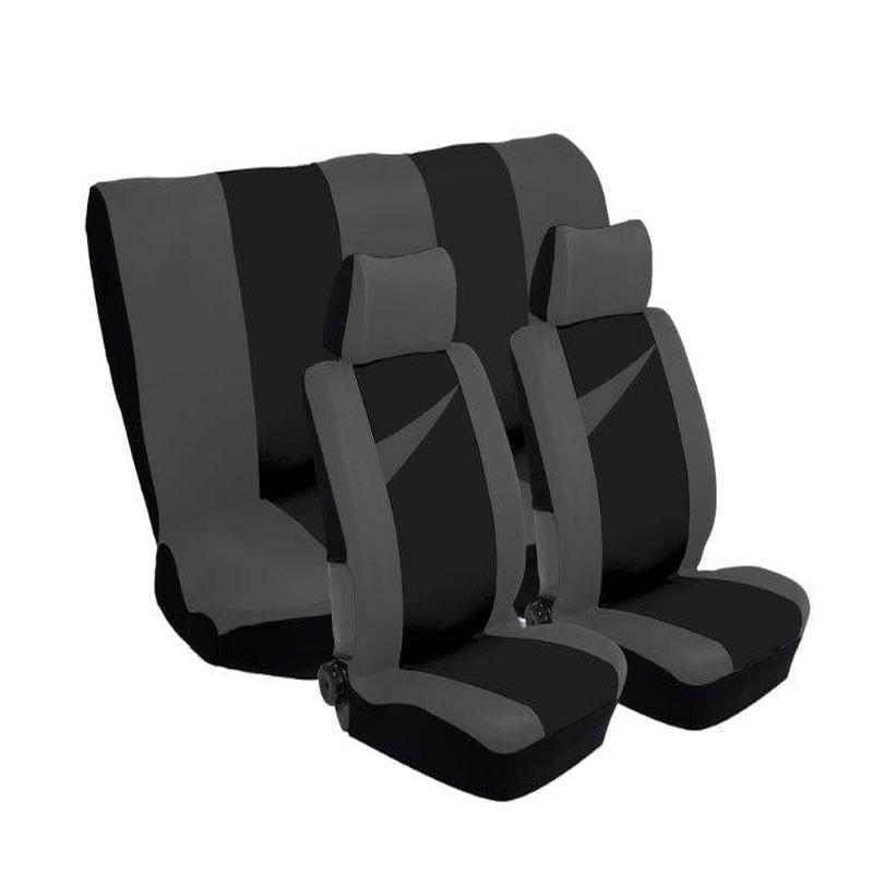 Cyprus Car Seat Cover Set 11-Piece Grey/Black (SA100)