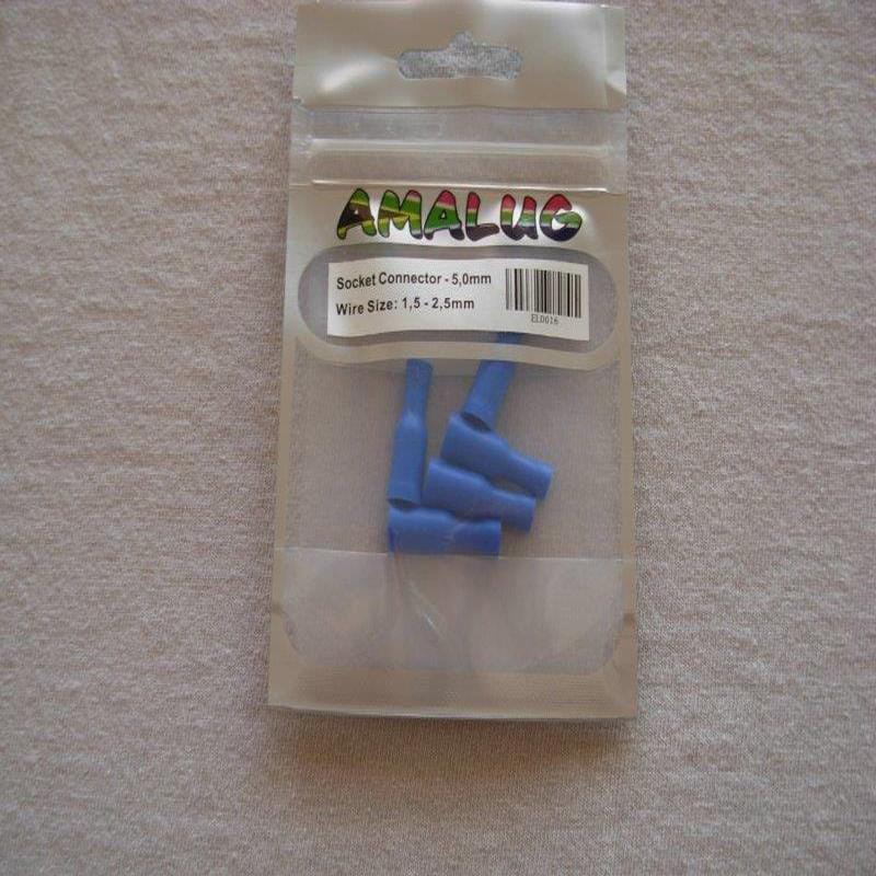 Blue Female Pack 5 Terminal (EL0016)