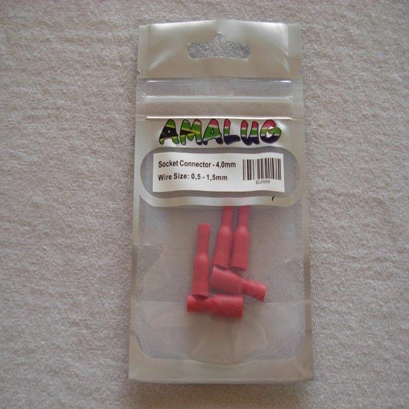 Red Female Pack 5 Terminal (EL0009)