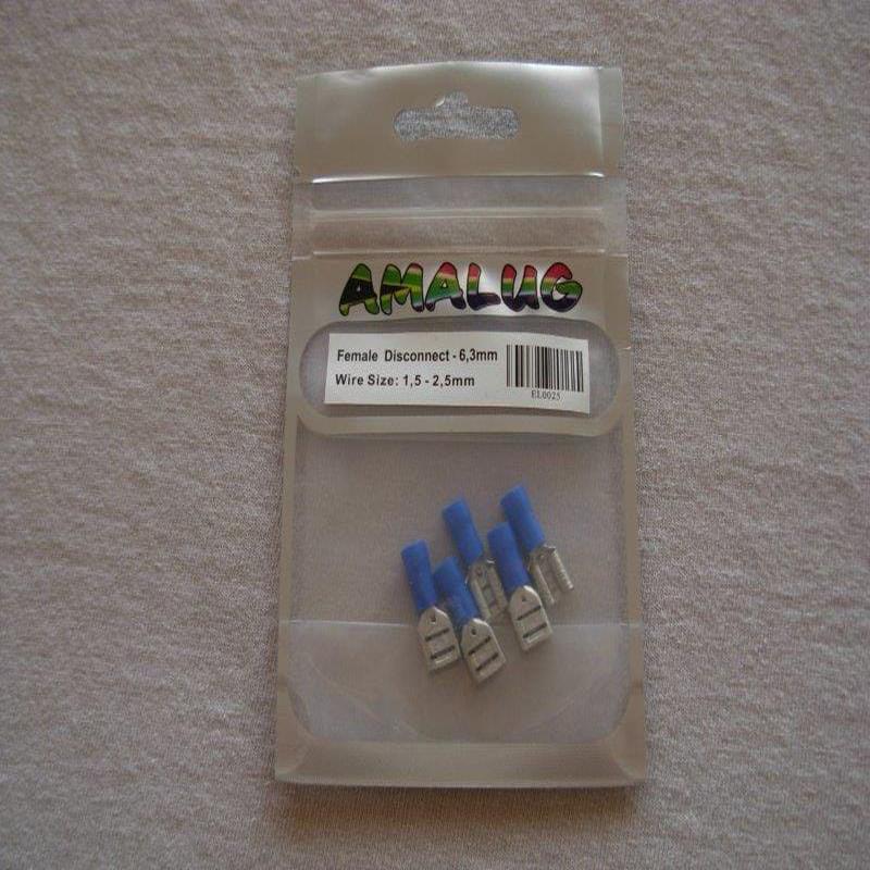 Blue Female Pack 5 Terminal (EL0025)