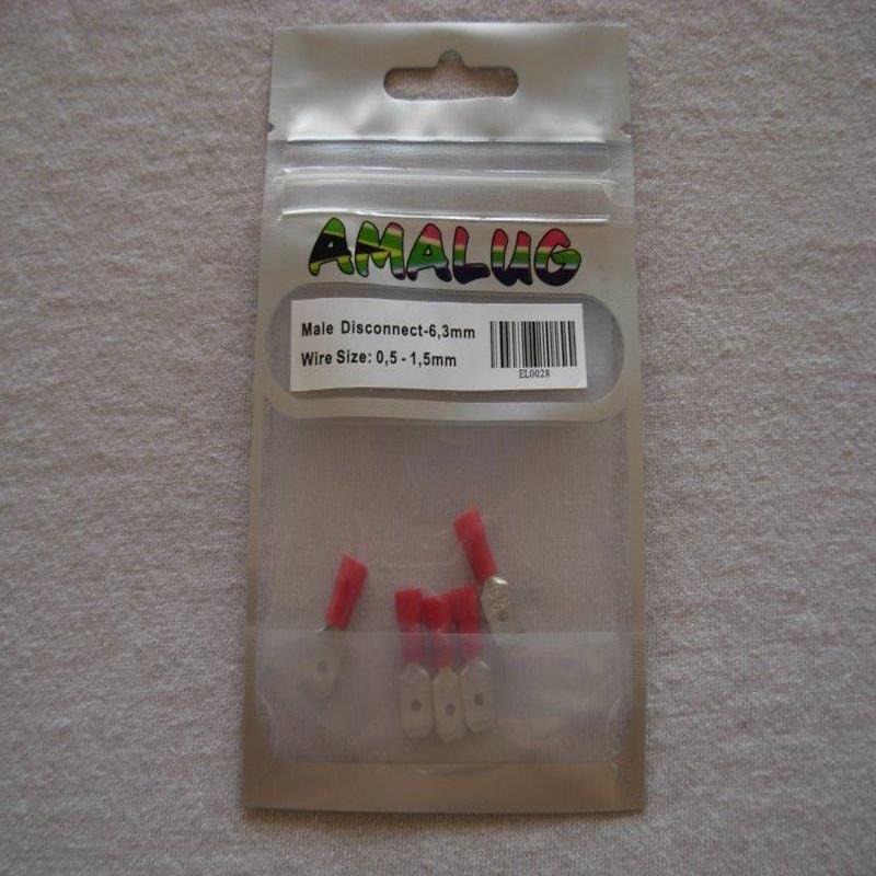 Red Male Pack 5 Terminal (EL0028)