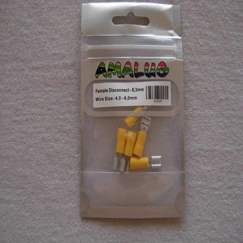 Yellow Female Pack 5 Terminal (EL0029)
