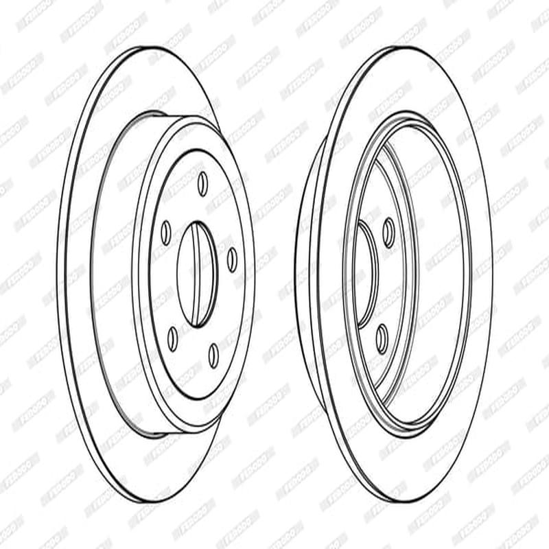 Brake Disc (Pair) Rear Solid Jeep Wrangler Ii/Iii (Set)
