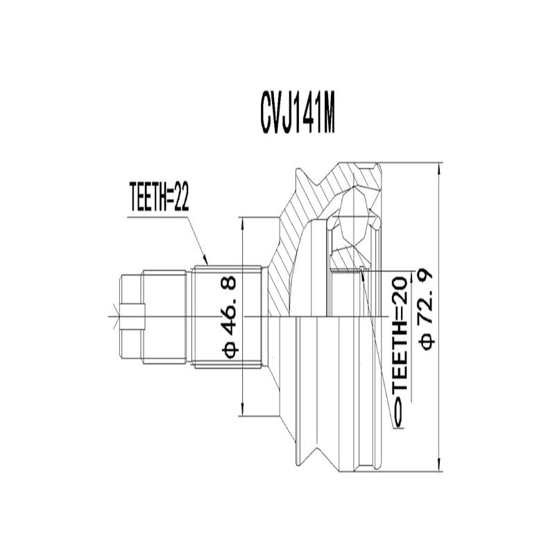 Outer Cv Joint Fiat Seicento 1.1 2001 2003