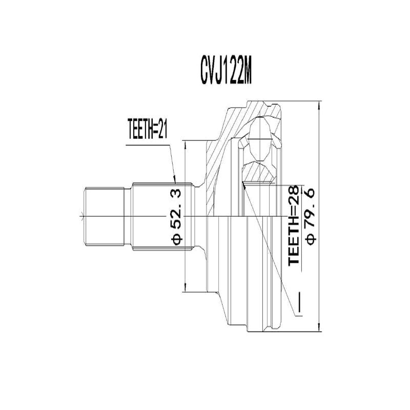 Outer Cv Joint Renault Kangoo I 1.4,1.5Dci 2001-2009