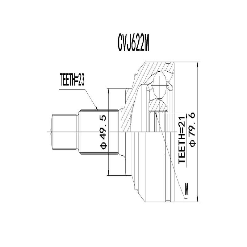 Outer Cv Joint Nissan Micra 1.4I 2004-2010