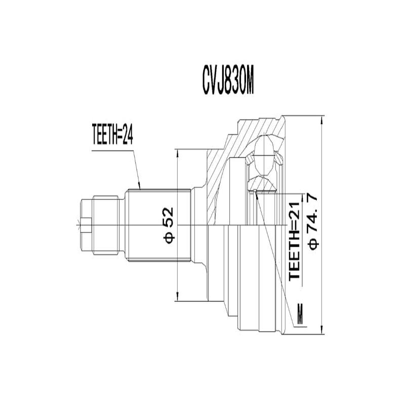 Outer Cv Joint Kia Pride 1.3,Rio Ii 1,4 1997-2010