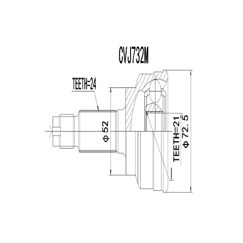 Outer Cv Joint Kia Rio 1.3,1.5 2000-2005