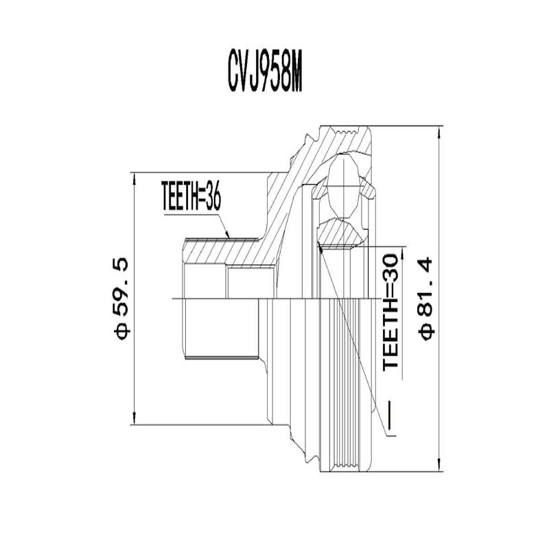 Outer Cv Joint Vw Jetta 5 1.4 Tsi 2009-2011