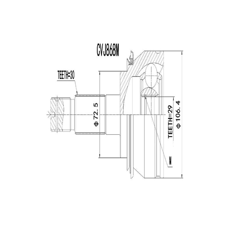 Outer Cv Joint Toyota Hilux 2.5 D-4D 2005-2016