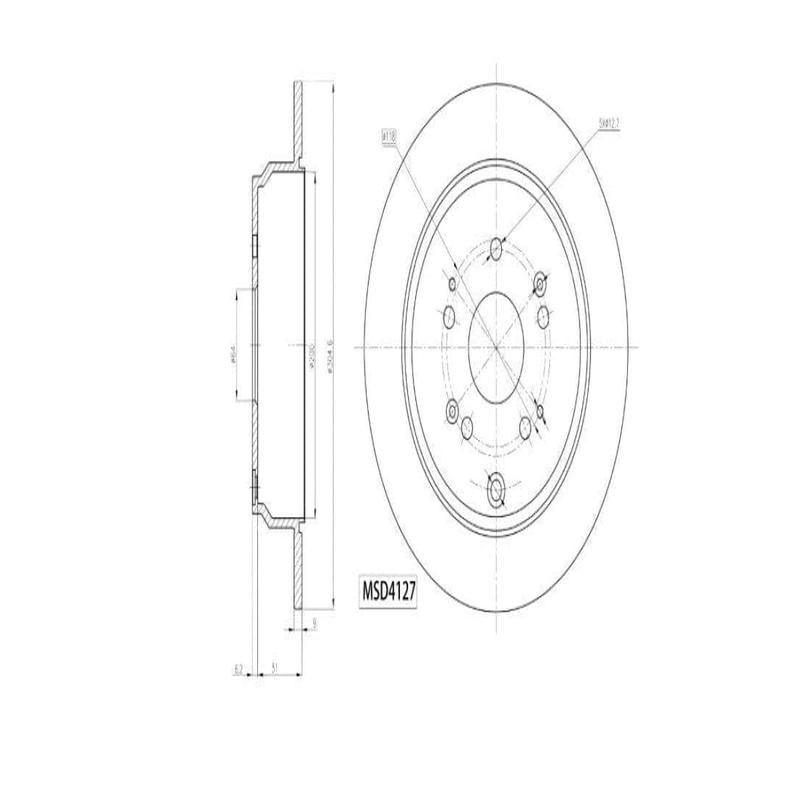 Brake Disc Solid Rear Honda Cr V Multiple 2006 2017 (Single)
