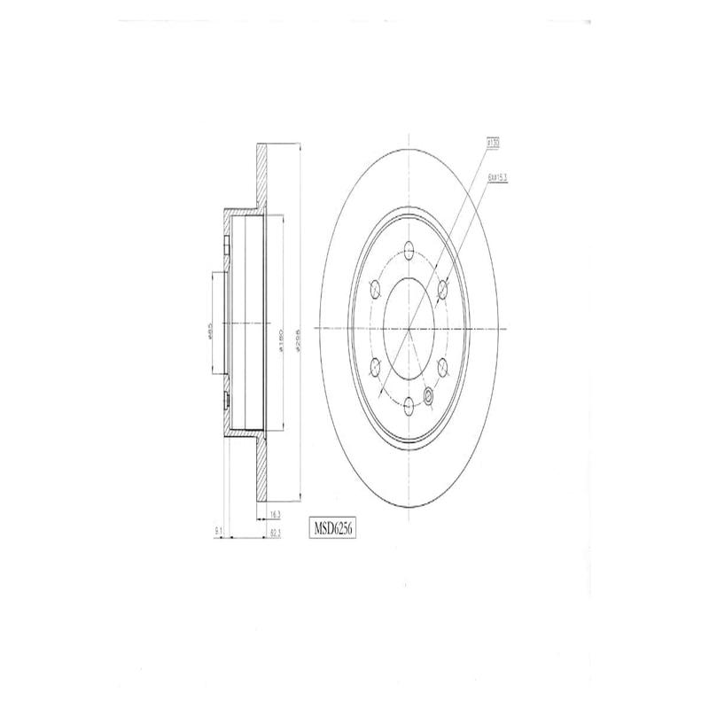 Brake Disc Solid Rear Mercedes Sprinter 2007> Vw Crafter 2006> (Single)