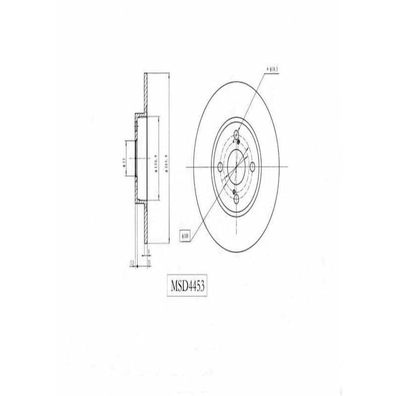 Brake Disc Solid Rear Toyota Corolla 180I Gle 1996 2002 (Single)