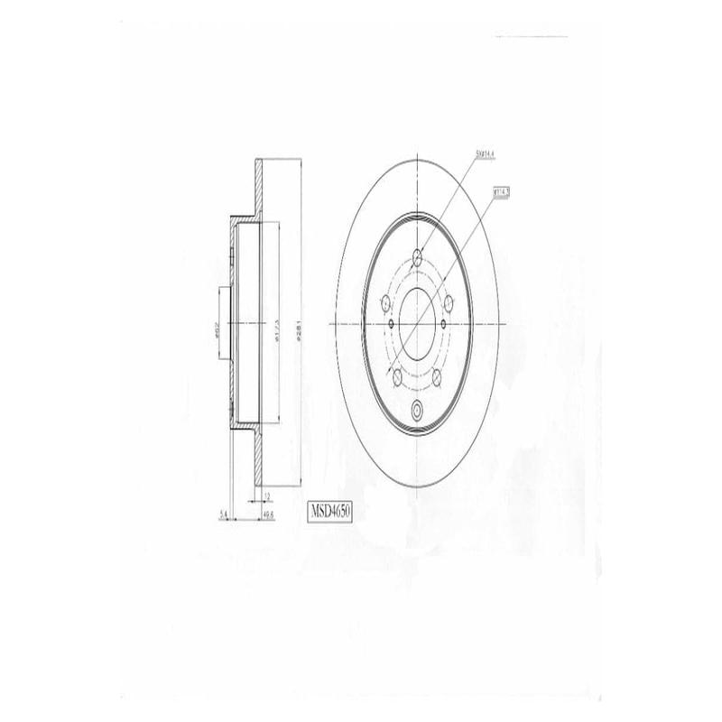 Brake Disc Solid Rear Toyota Rav 4 Iii 2.0,2.2,2.0 Cvt 2006 2013 (Single)