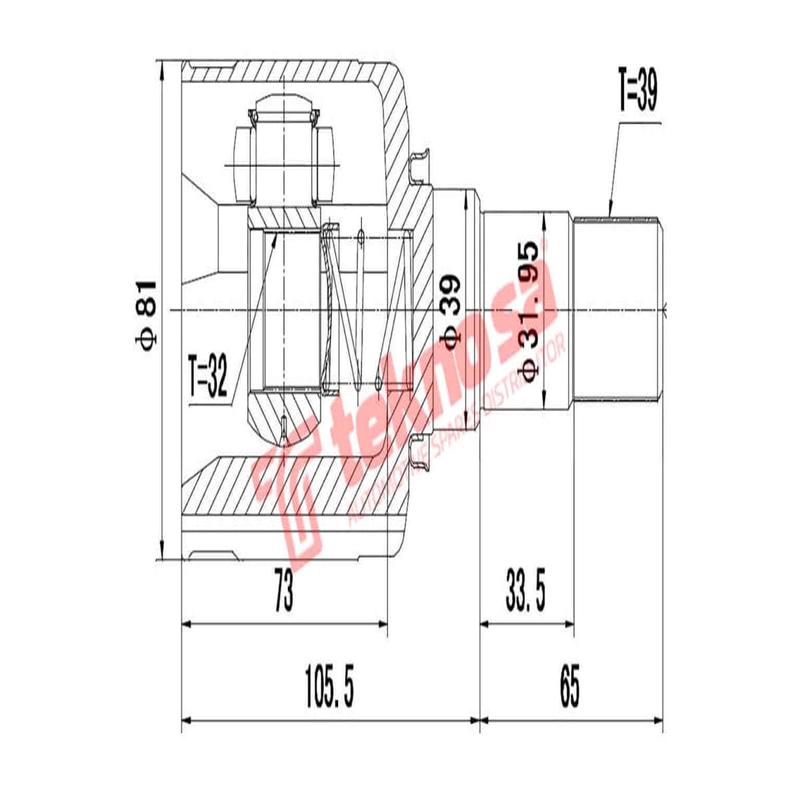 Cv Joint Inner Renault Captur,Fluence,Grand Scenic,Megane 1.9Dci,2.0I 2002>