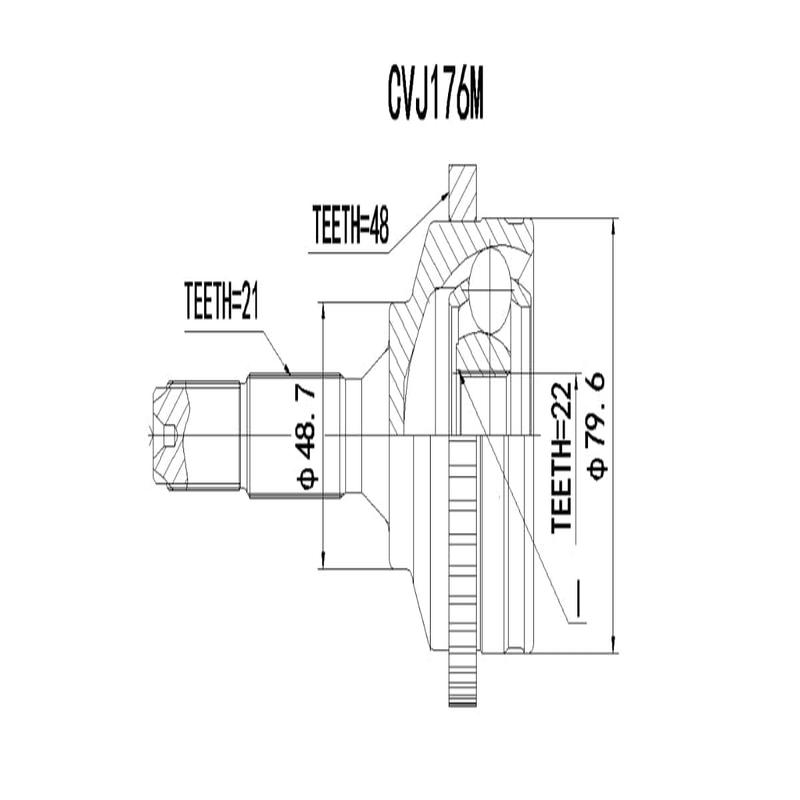 Joint Peugeot 206 1.4 POPART,1.4 XR,1.4 X-LINE,1.4HDi 2001-2008