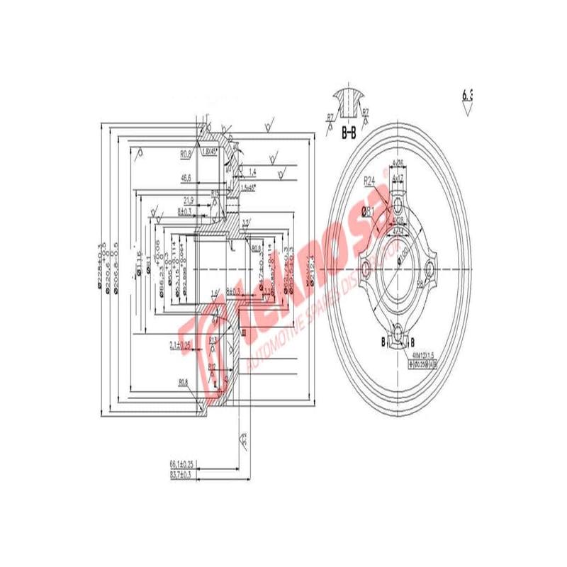 Brake Drum Opel CoRear Solida (Gamma) 03