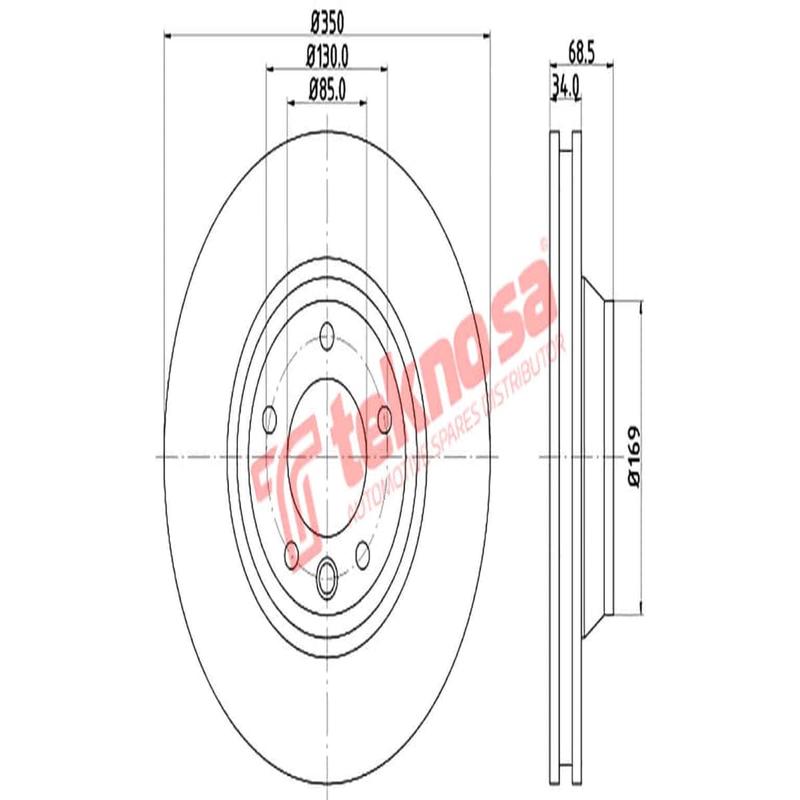 Brake Disc Audi Q7 06 (Front Vented)