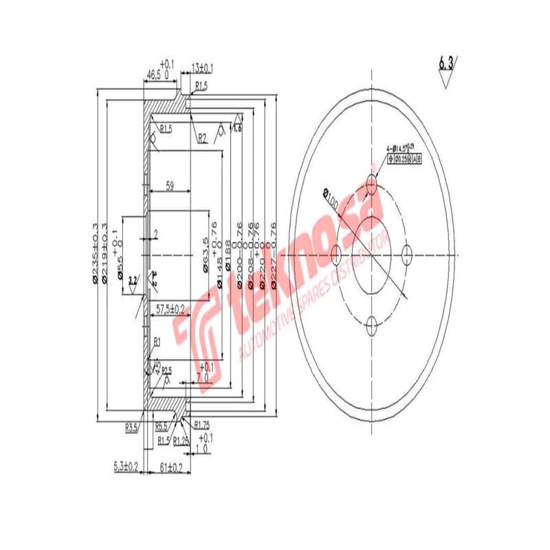 Brale Drum Toyota Corolla Tazz 96