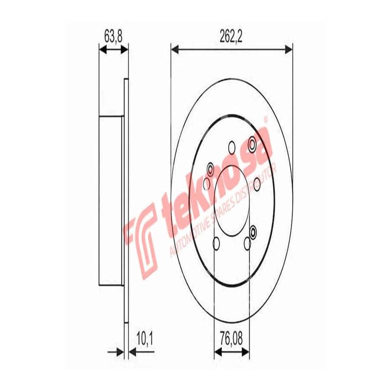 Brake Disc Kia Cerato 1.6 2.0 Soul 1.6 (Rear Solid)