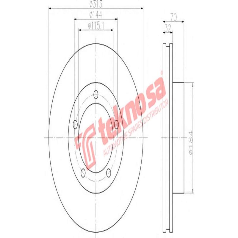 Brake Disc Lancruiser 100 Prado (Front Vented)