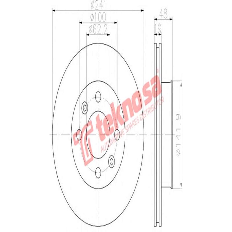 Brake Disc Hyundau Getz 1.3 1.4 03 (Front Vented)