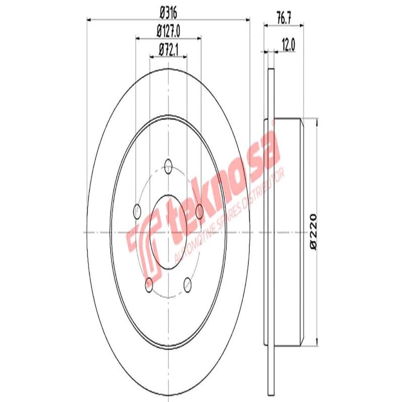 Brake Disc Jeep Wrangler Ii Iii (Rear Solid)