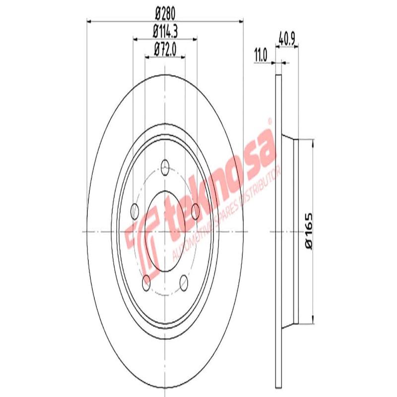 Brake Disc Mazda 3 5 (Rear Solid)