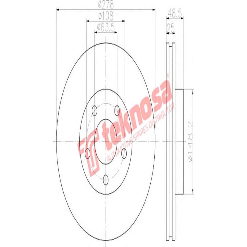 Brake Disc Volvo S40 06 C30 07 (Front Vented)