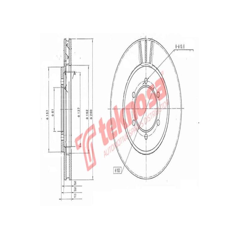 Brake Disc Nissan H Body Hi Rider Np300 09 (Front Vented)