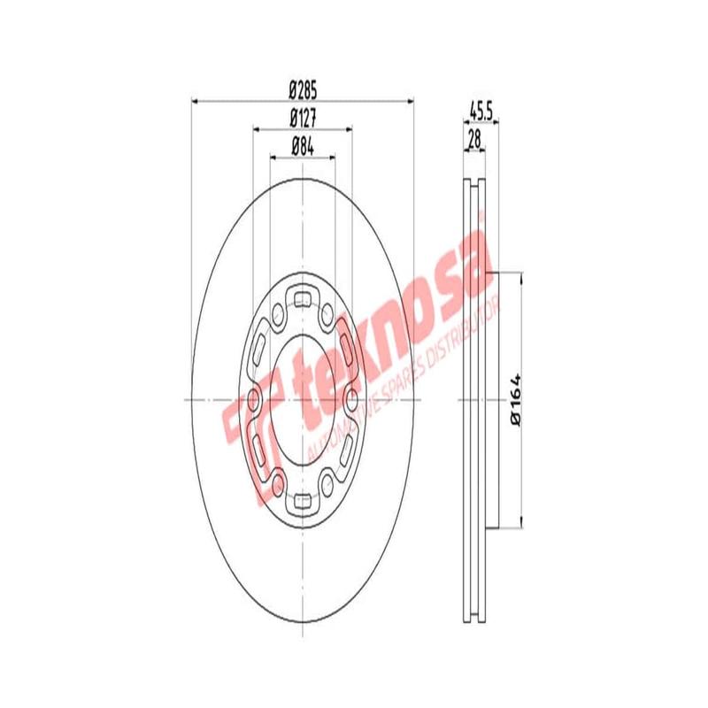 Brake Disc Toyota Hiace (Import) 95 (Front Vented)