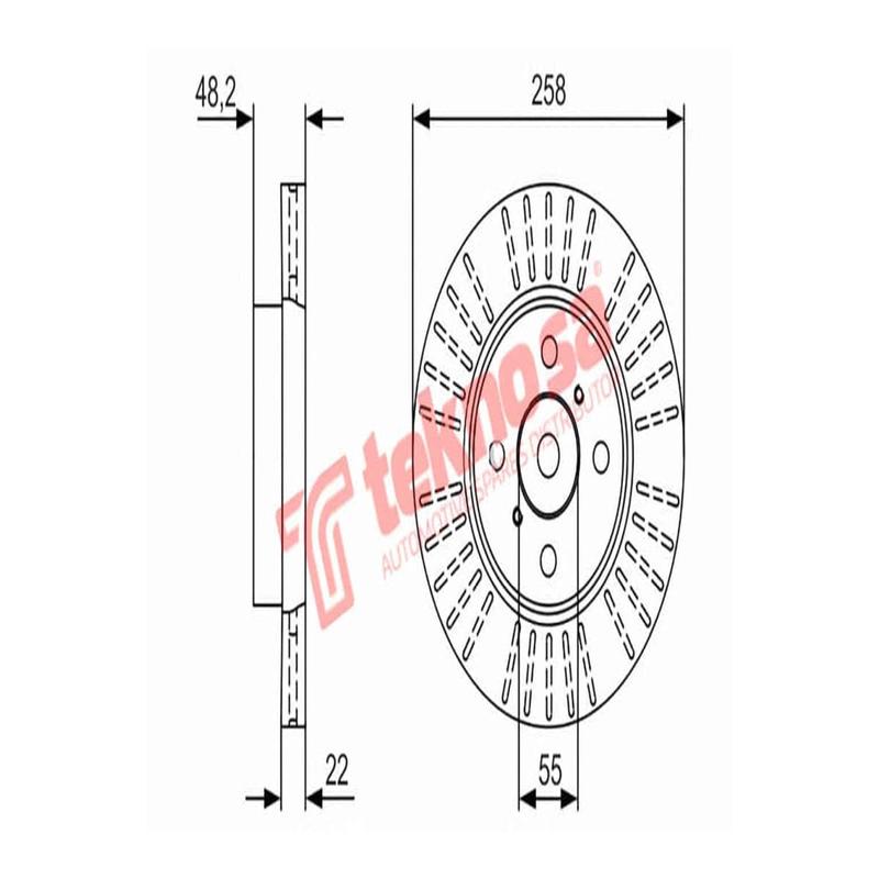 Brake Disc Toyota Corolla160I Gle 94 (Front Vented)