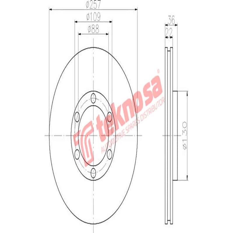 Brake Disc Isuzu Kb280 4X4 257Mm