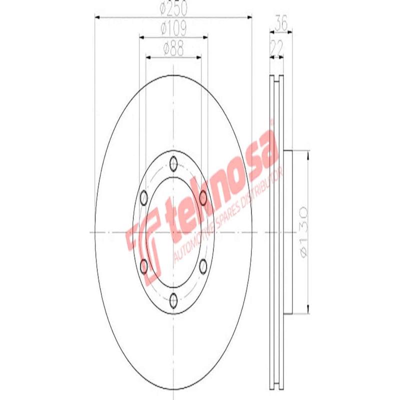 Brake Disc Isuzu Relay Trooper 4X4 89 (Front Vented)