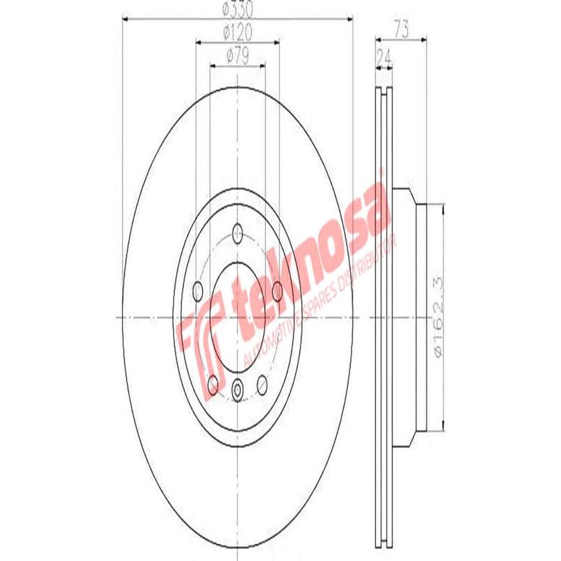 Brake Disc Bmw 130I 3 Series X1 (Front Vented)