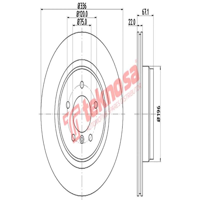 Brake Disc Bmw 3 Series X1 06 (Rear Vented)