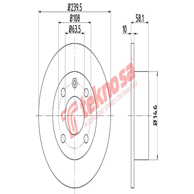 Brake Disc Esc Ban Sapph Sierra 81 (Front Vented)