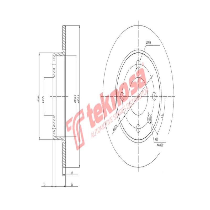 Brake Disc Fiesta Escort Soho 97 (Front Solid)