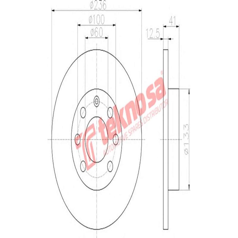 Brake Disc Opel Astra Kadett Monza 84 (Front Solid)