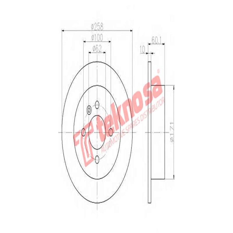 Brake Disc Bmw 3 Series (E30) 82 92 (Rear Solid)
