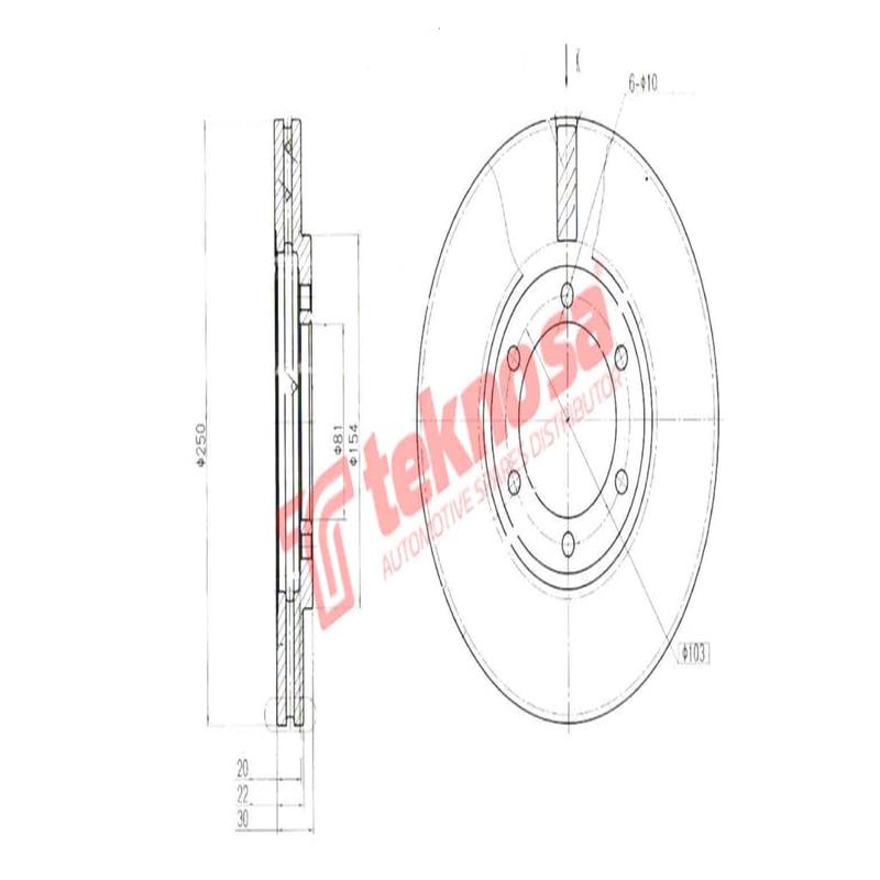 Brake Disc Nissan 1600 1800 90 (Front Vented)