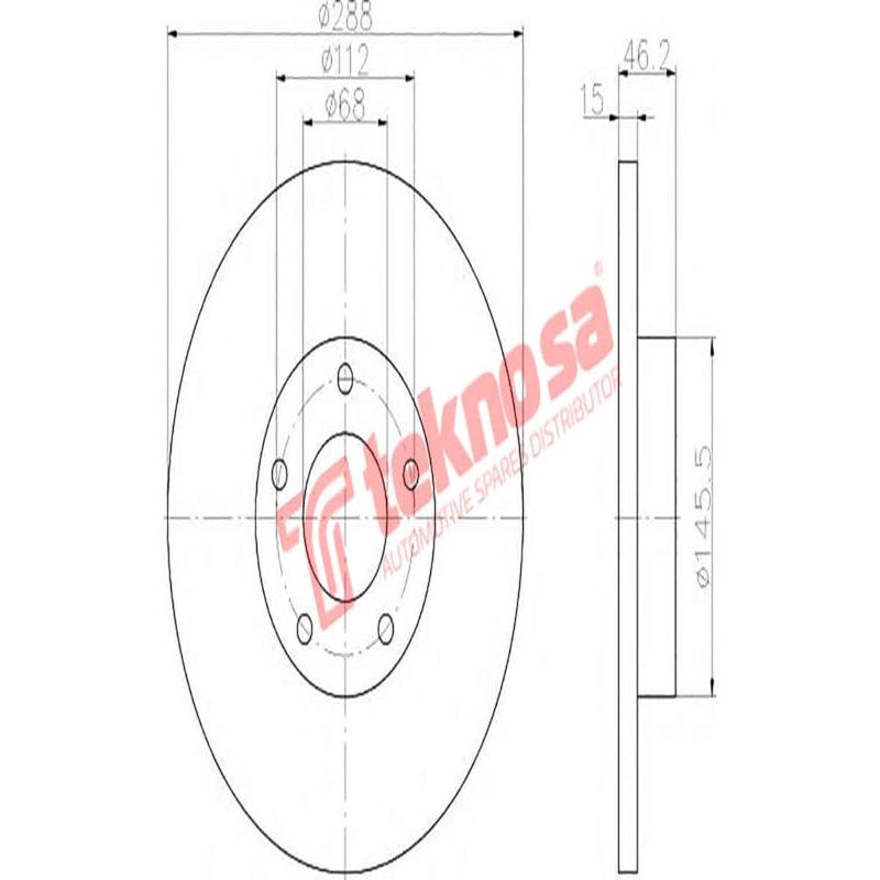 Brake Disc Audi A4 1.8 (Front Solid) 96 97